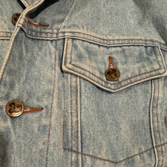 Vintage 90s Disney Mickey Mouse Denim Trucker Jacket Men’s S (Fits M) Almost New - Picture 7 of 10